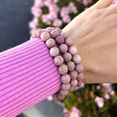 Pink Rhodanite bracelet