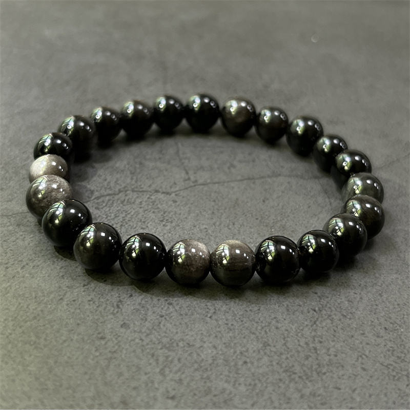 Silver Sheen Obsidian bracelet