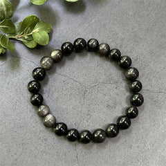 Silver Sheen Obsidian bracelet