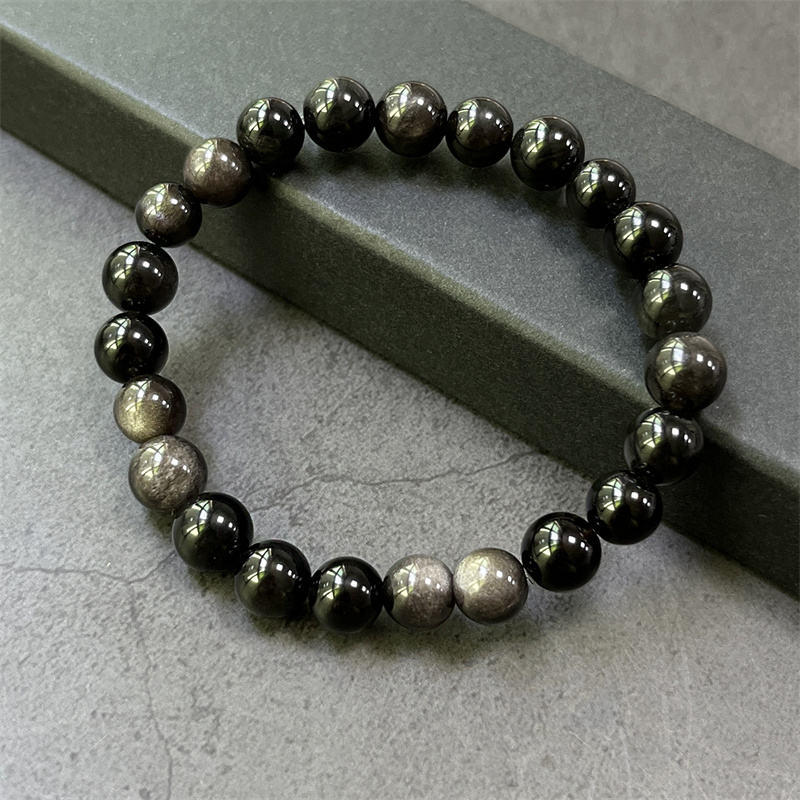 Silver Sheen Obsidian bracelet