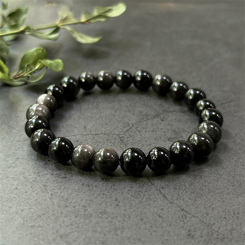 Silver Sheen Obsidian bracelet