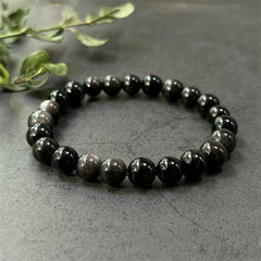 Silver Sheen Obsidian bracelet